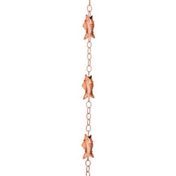 Good Directions Good Directions Fish Rain Chain, Polished Copper 487P-8